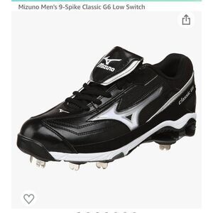 Mizuno Men's 9-Spike Classic G6 Low Switch black size 12.5
